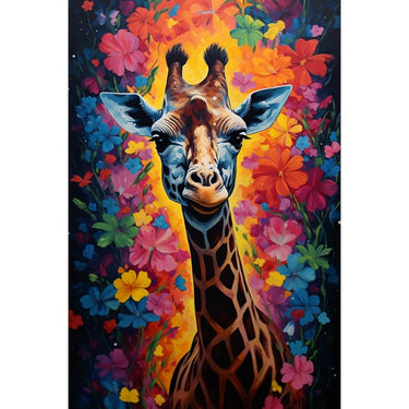 Colorful Giraffe Canvas